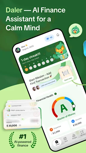 Daler: AI Finance Assistant ডাউনলোড করুন – সেরা আর্থিক সহায়তাকারী - Screenshot 1