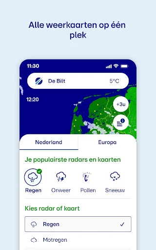 Buienradar – আবহাওয়া আপডেট ও বৃষ্টির পূর্বাভাস ডাউনলোড করুন - Screenshot 9