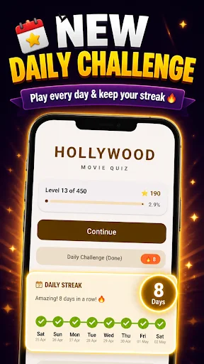 Hollywood Movie Quiz Game ডাউনলোড করুন – সেরা মুভি কুইজ গেম - Screenshot 3