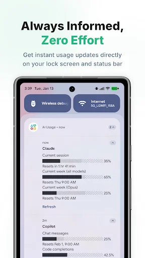 AI Usage ডাউনলোড করুন – Claude, Codex ও Copilot ট্র্যাকিং টুল - Screenshot 3