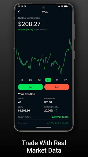 PocketProfit ডাউনলোড করুন – ভার্চুয়াল স্টক ট্রেডিং শিখুন - Screenshot 2