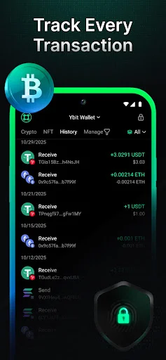 Ybit: Bitcoin & Crypto Wallet ডাউনলোড করুন – সেরা মাল্টি-চেইন ওয়ালেট - Screenshot 6