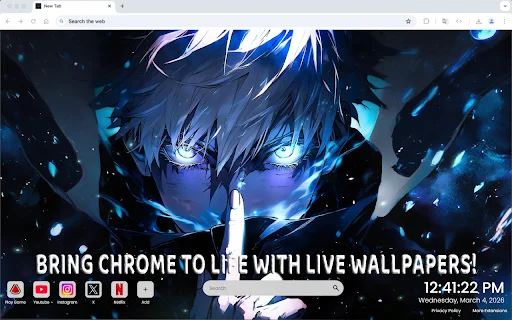 Gojo Blue Eyes Live Wallpaper ডাউনলোড করুন – সেরা অ্যানিমে থিম - Screenshot 2