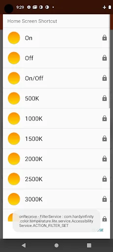 Color Temperature Setting Lite ডাউনলোড করুন – চোখের আরামের জন্য সেরা অ্যাপ - Screenshot 4