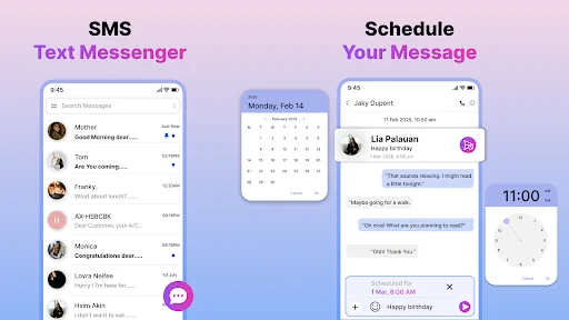 Messenger: Text SMS & Launcher ডাউনলোড করুন – সেরা মেসেজিং অ্যাপ - Screenshot 1
