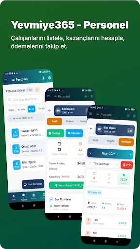 Yevmiye 365 ডাউনলোড করুন – দৈনিক মজুরি ও উপস্থিতি ট্র্যাকার - Screenshot 3