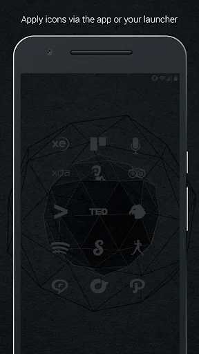 Murdered Out – Black Icon Pack ডাউনলোড করুন – সেরা ডার্ক থিম আইকন - Screenshot 5