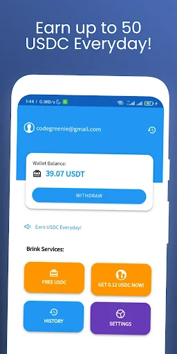 Brink ডাউনলোড করুন – প্রতিদিন 50 USDC পর্যন্ত আয় করুন - Screenshot 1
