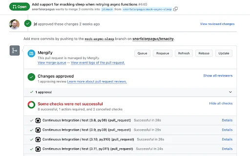 Mergify GitHub Extension ডাউনলোড করুন – সেরা অটোমেশন টুল - Screenshot 1