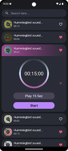 Hummingbird Sounds ডাউনলোড করুন – সেরা বার্ড রিংটোন ও সাউন্ড ক্লিপ - Screenshot 3