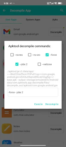 Decompile App: Apktool & Jadx ডাউনলোড করুন – অ্যান্ড্রয়েড অ্যাপ এডিটর - Screenshot 2