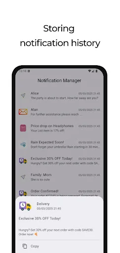 Notification History ডাউনলোড করুন – পুশ নোটিফিকেশন হিস্ট্রি দেখুন - Screenshot 2
