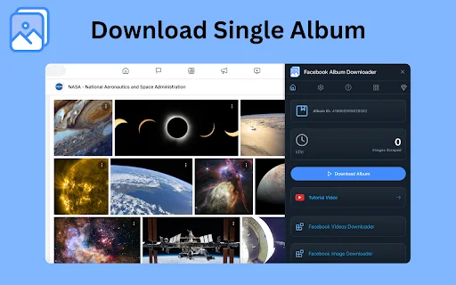 Facebook Album Downloader – এক ক্লিকে সব ছবি ডাউনলোড করুন - Screenshot 2