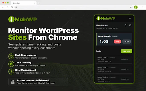 MainWP Browser Extension ডাউনলোড করুন – ওয়েবসাইট ম্যানেজমেন্ট টুল - Screenshot 5