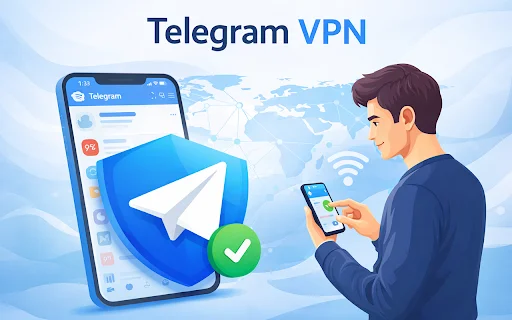 Telega VPN ডাউনলোড করুন – Telegram ওয়েব আনব্লক করার সেরা উপায় - Screenshot 1