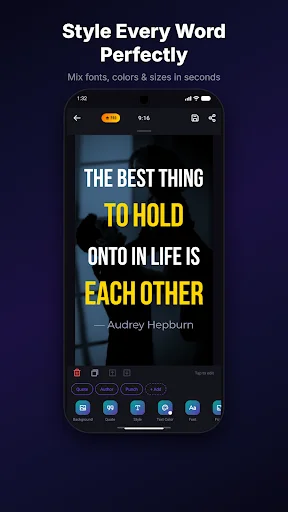 Quotes Creator ডাউনলোড করুন – ছবি ও টেক্সট দিয়ে সেরা উদ্ধৃতি তৈরি করুন - Screenshot 2