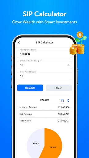 Loan Sa ডাউনলোড করুন – EMI, SIP এবং GST ক্যালকুলেটর অ্যাপ - Screenshot 4