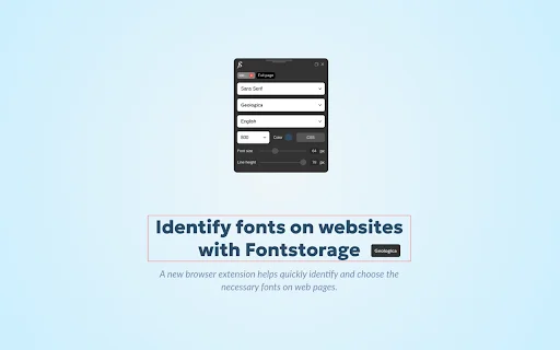 Fontstorage ডাউনলোড করুন – যেকোনো ওয়েবসাইটের ফন্ট শনাক্ত করুন - Screenshot 1