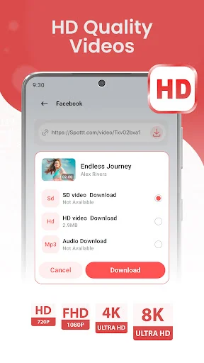 All Video Downloader HD ডাউনলোড করুন – দ্রুত ভিডিও সেভার - Screenshot 7