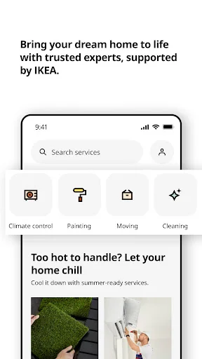 IKEA Home Services ডাউনলোড করুন – বাড়ির উন্নতির সেরা সমাধান - Screenshot 1