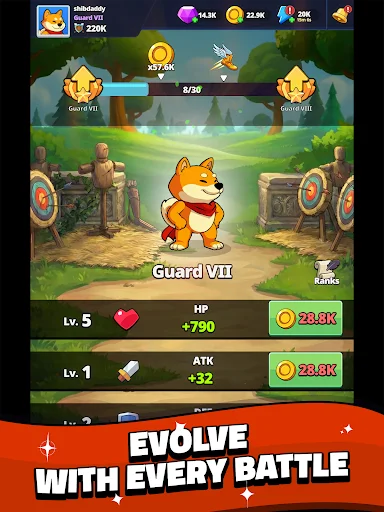 Shiba Story Go! RPG ডাউনলোড করুন – সেরা ফ্রি আইডল অ্যাডভেঞ্চার গেম - Screenshot 15
