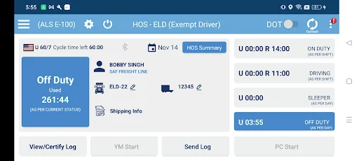 ALS eLog Book ডাউনলোড করুন – সেরা HOS রেকর্ডিং সমাধান - Screenshot 23