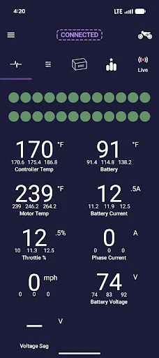 Motormed: E-Bike Dashboard ডাউনলোড করুন – Kelly কন্ট্রোলার মনিটর - Screenshot 2