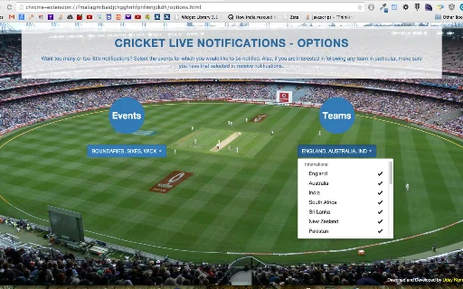 Cricket Live Notifications ডাউনলোড করুন – লাইভ স্কোর আপডেট - Screenshot 2