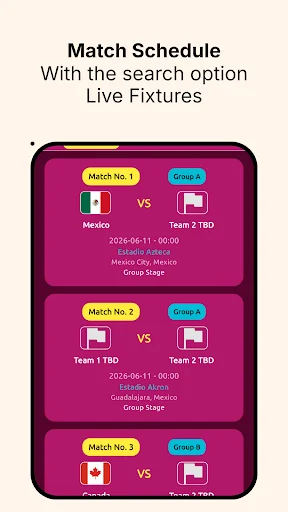 World Cup Schedule 2026 ডাউনলোড করুন – ম্যাচ ও আপডেট - Screenshot 7