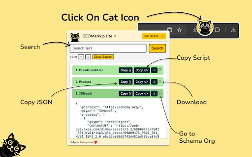 SEOMarkup Inspector ডাউনলোড করুন – JSON-LD স্ট্রাকচার্ড ডেটা এনালাইজার - Screenshot 1
