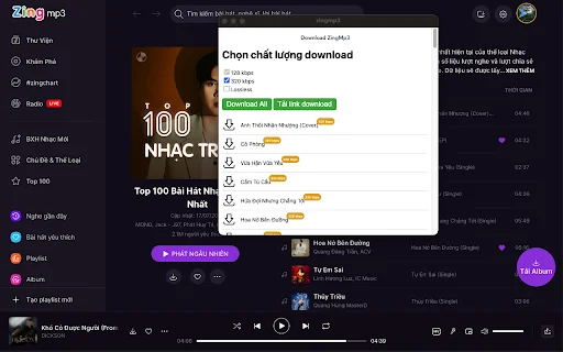 Zing MP3 ডাউনলোডার – আপনার প্রিয় গান ডাউনলোড করুন বিনামূল্যে - Screenshot 2