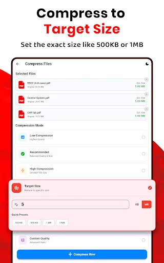 PDF Compressor ডাউনলোড করুন – পিডিএফ সাইজ কমান ১ এমবি-র নিচে - Screenshot 9
