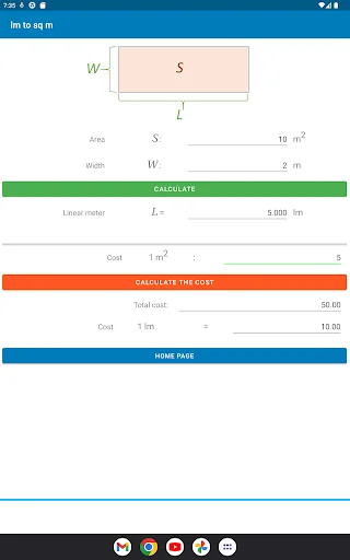 Linear Meter to m2 Calculator ডাউনলোড করুন – দ্রুত এবং নির্ভুল পরিমাপ - Screenshot 11