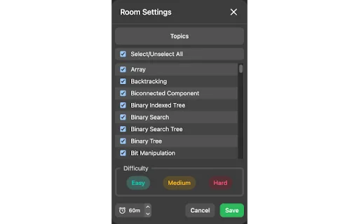 LeetRooms ডাউনলোড করুন – LeetCode-এ মাল্টিপ্লেয়ার কোডিং করুন - Screenshot 2