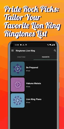 Ringtones Lion King ডাউনলোড করুন – লায়ন কিং রিংটোন ফ্রি - Screenshot 5