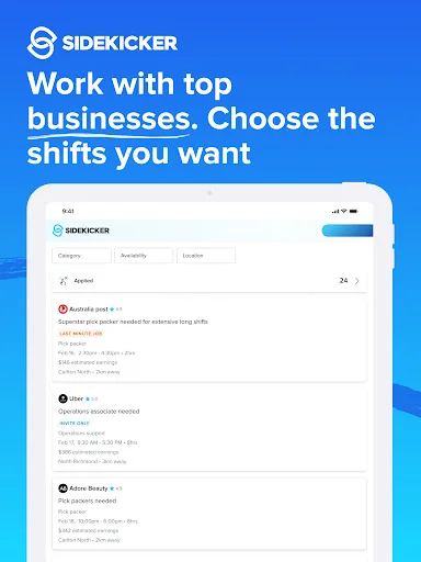 Sidekicker: Worker App ডাউনলোড করুন – নমনীয় চাকরির সুযোগ - Screenshot 7