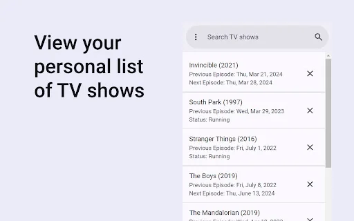 TV Show Tracker ডাউনলোড করুন – প্রিয় টিভি শো ট্র্যাক করুন - Screenshot 1