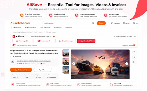 AliSave – AliExpress ও Alibaba থেকে ছবি ও ভিডিও ডাউনলোড করুন - Screenshot 4