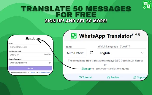 WhatsApp Web Translator ডাউনলোড করুন – দ্রুত অনুবাদ করুন - Screenshot 2
