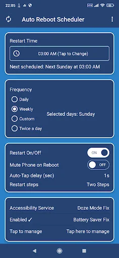 Restart – Auto Reboot ডাউনলোড করুন – অটোমেটিক রিস্টার্ট টুল - Screenshot 1