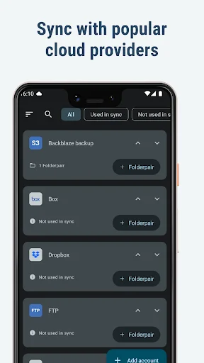 FolderSync Pro ডাউনলোড করুন – ক্লাউড স্টোরেজ অটো সিঙ্ক - Screenshot 5