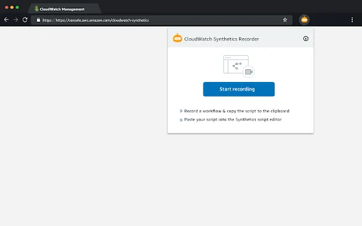 CloudWatch Synthetics Recorder ডাউনলোড করুন – অটোমেশন স্ক্রিপ্ট - Screenshot 2