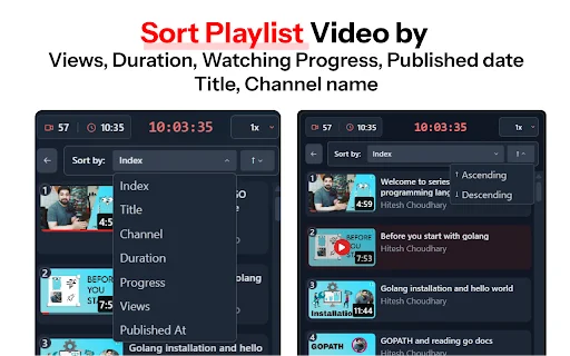 Youtube Playlist Guru ডাউনলোড করুন – প্লেলিস্ট ম্যানেজমেন্ট টুল - Screenshot 3