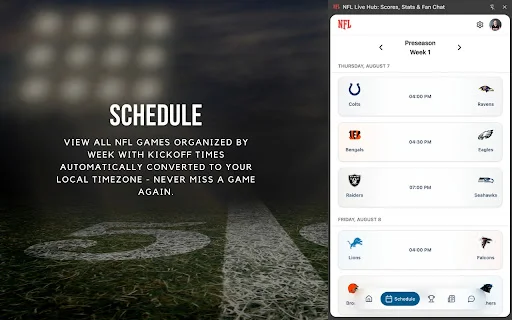 NFL Live Hub ডাউনলোড করুন – লাইভ স্কোর ও AI অ্যানালাইসিস - Screenshot 2