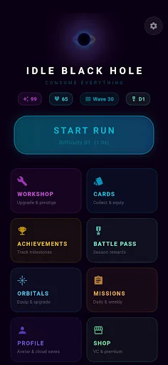 Idle Black Hole: Space Clicker ডাউনলোড করুন – সেরা স্পেস গেম - Screenshot 2