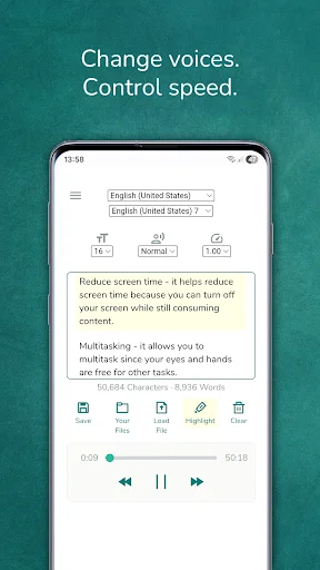 Text Reader – Text to Voice ডাউনলোড করুন – সেরা ফ্রি স্পিচ অ্যাপ - Screenshot 2