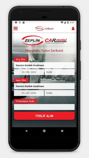 Zeplin Car ডাউনলোড করুন – দ্রুত এবং সুবিধাজনক কার রেন্টাল অ্যাপ - Screenshot 1