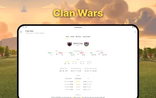 War Report for Clash of Clans ডাউনলোড করুন – সেরা CoC ট্র্যাকার - Screenshot 12