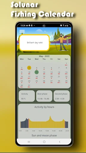 Solunar Fishing Calendar ডাউনলোড করুন – মাছ ধরার সেরা সময় জানুন - Screenshot 1