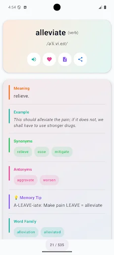 Vocabulary Builder ডাউনলোড করুন – ইংরেজি শব্দভাণ্ডার উন্নত করুন - Screenshot 3
